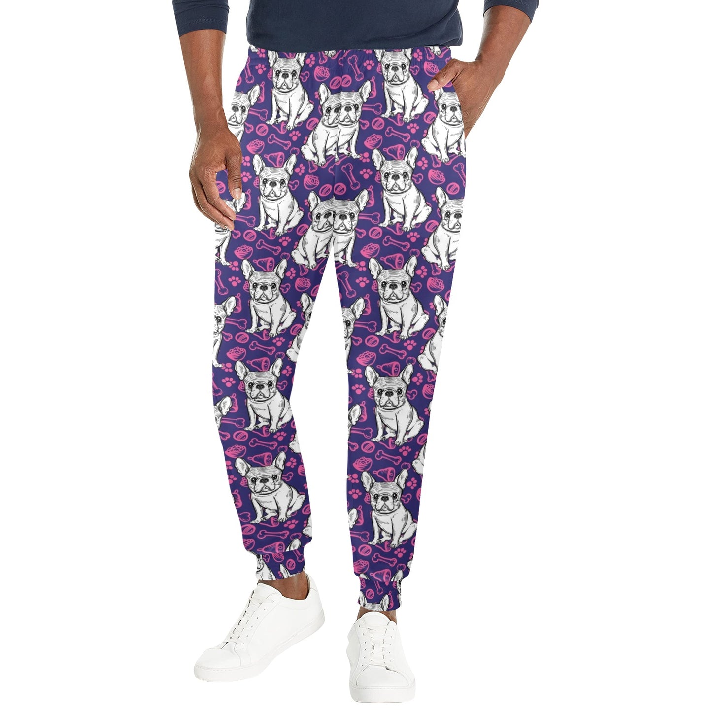 French Bulldogs Design Print Pattern JJ0226 Men's Casual Track Pants