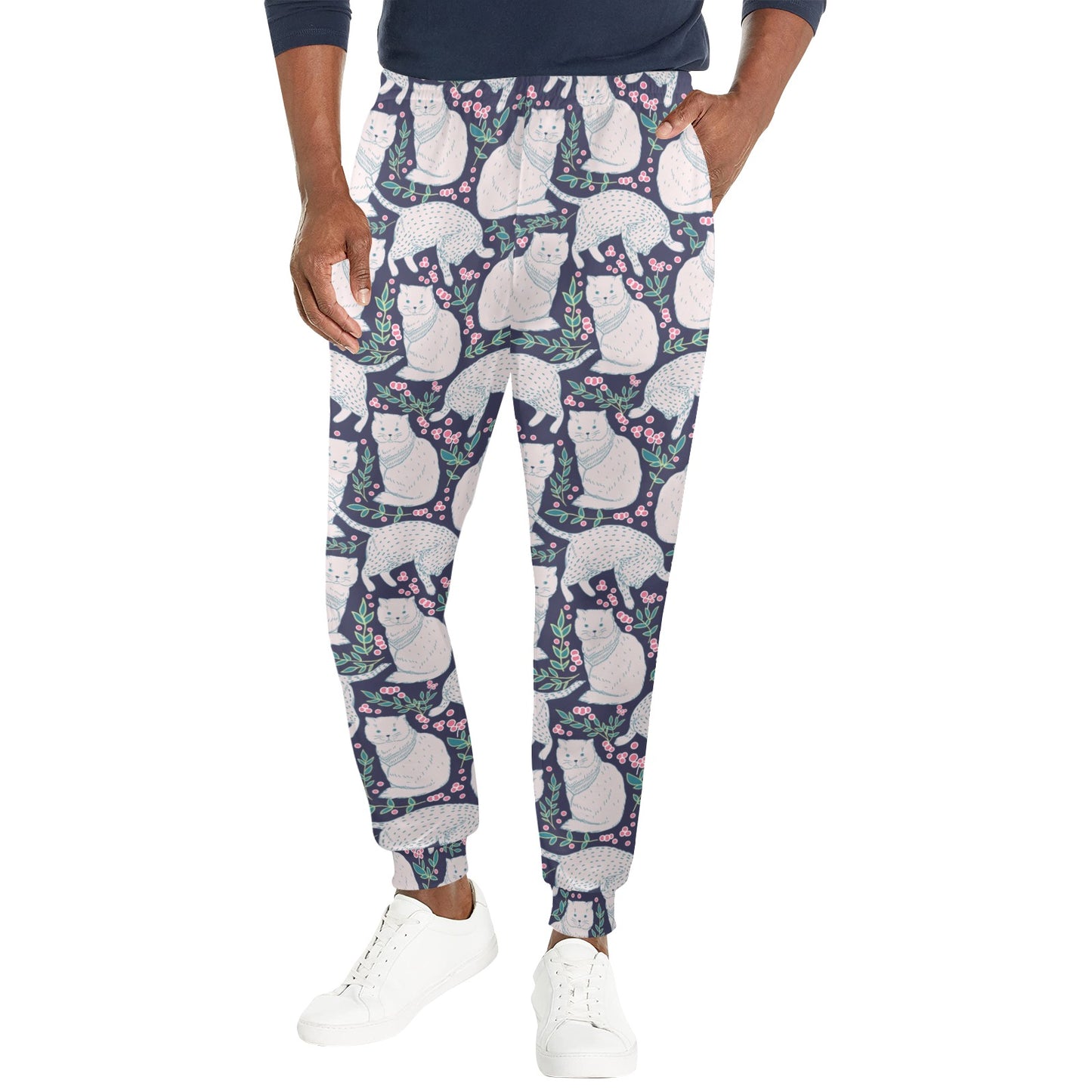 Cat Pattern Print Design 06 Men's Casual Track Pants
