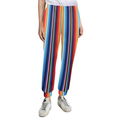 Mexican Blanket Stripe Print Pattern Women's Casual Track Pants
