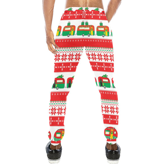 Camper Camping Ugly Christmas Design Print Men's Sweatpants
