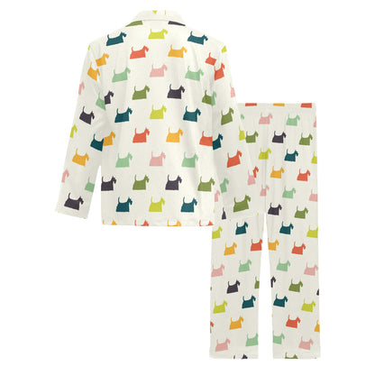 Scottish Terriers Print Design LKS305 Men's Long Pajama Set