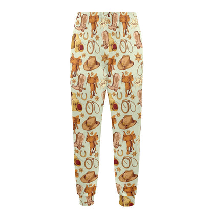 Western Cowboy Design Pattern Men's Casual Track Pants