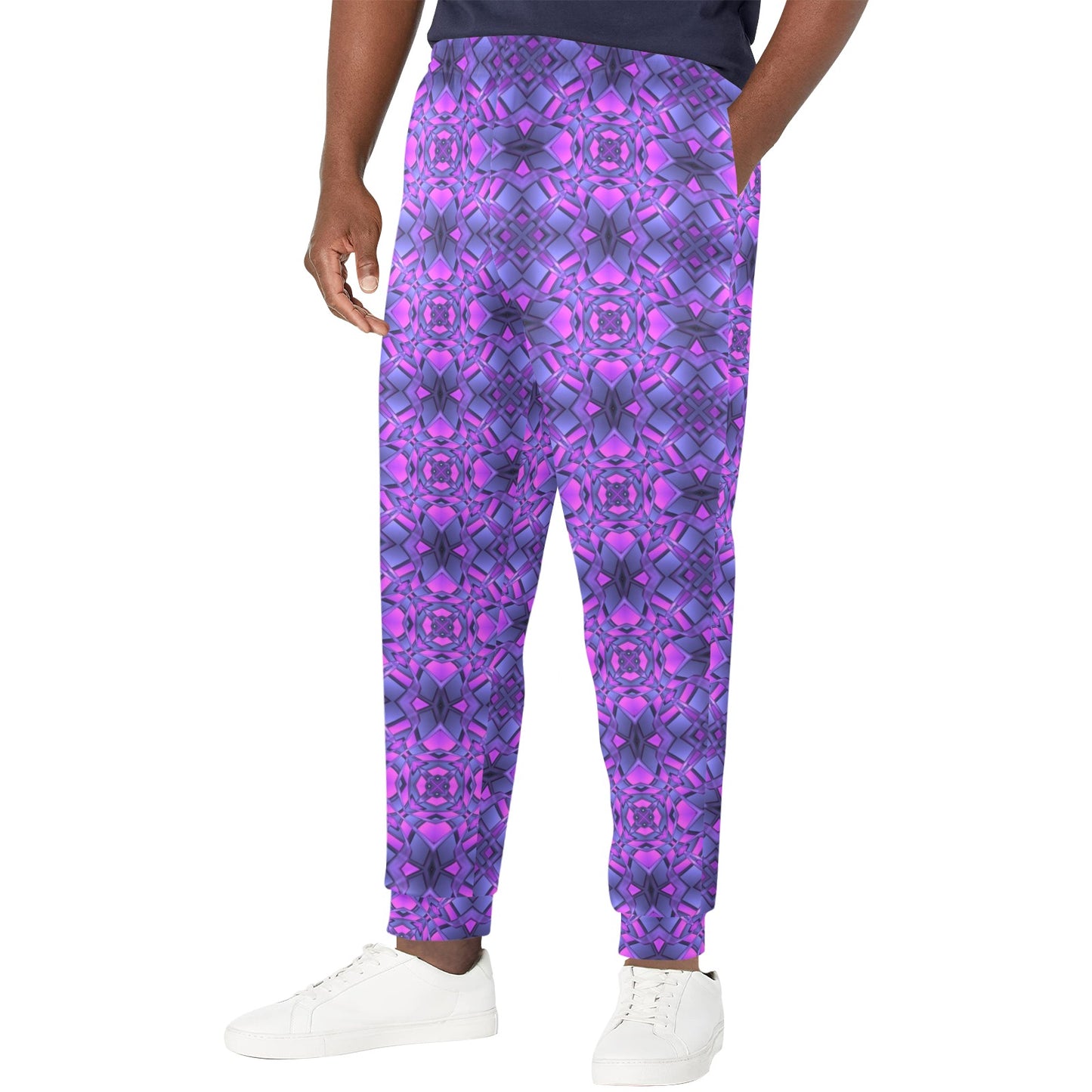 kaleidoscope Pattern Print Design Men's Casual Track Pants