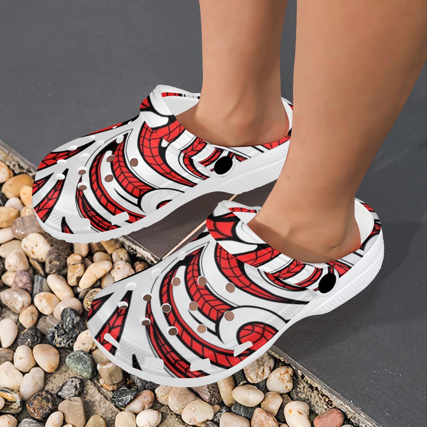 Maori Polynesian Themed Design Print Unisex Clogs Shoes