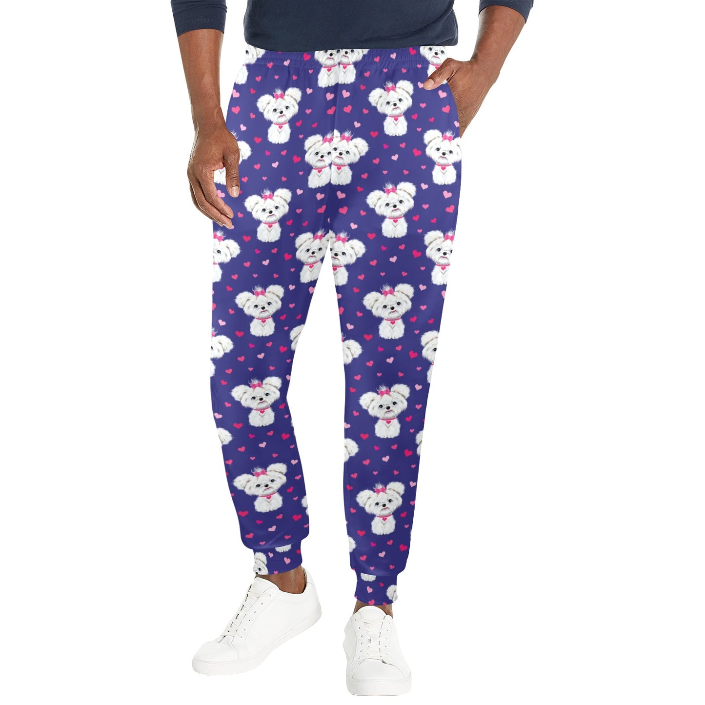 Maltese Pattern Print Design 02 Men's Casual Track Pants