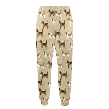 Beagle Pattern Print Design 01 Men's Casual Track Pants