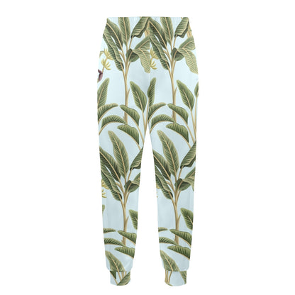Banana Leaf Pattern Print Design BL03 Men's Casual Track Pants