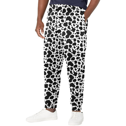 Cow Skin Pattern Print Design 04 Men's Casual Track Pants