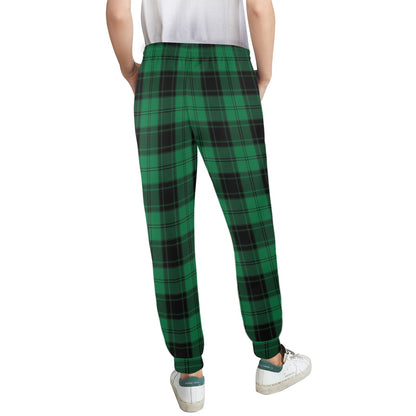 Tartan Green Print Design LKS302 Women's Casual Track Pants