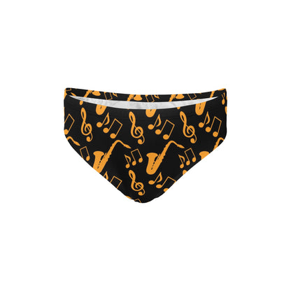 Saxophone Pattern Print Design 02 Men's Swimming Briefs