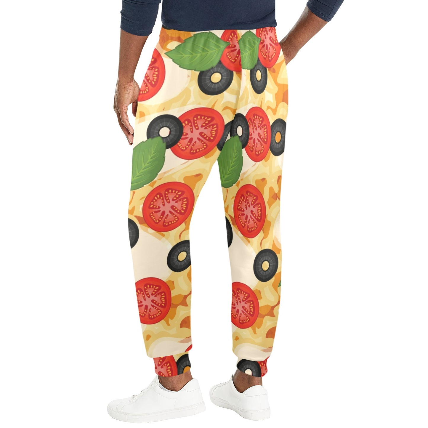Pizza Pattern Print Design A05 Men's Casual Track Pants
