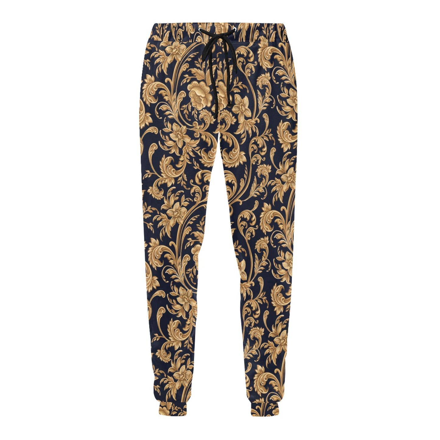 Baroque Golden Pattern Print Design 03 Men's Sweatpants