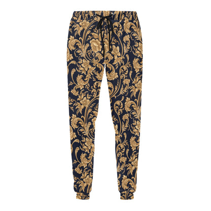 Baroque Golden Pattern Print Design 03 Men's Sweatpants