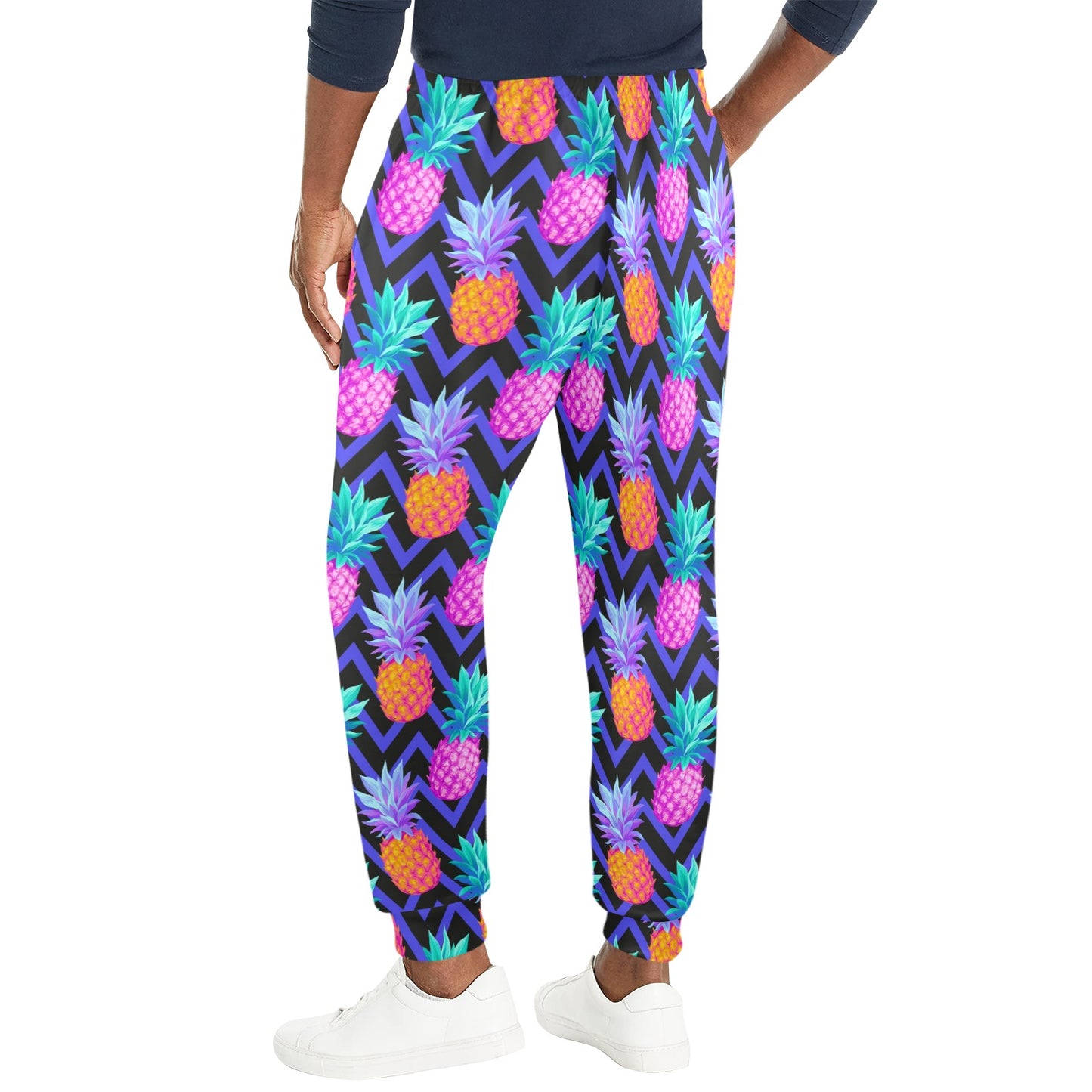 Pineapple Color Art Pattern Men's Casual Track Pants