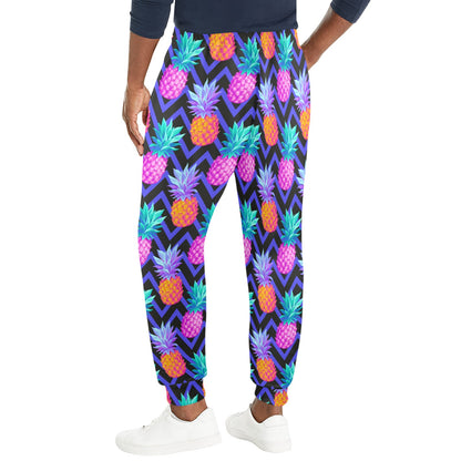 Pineapple Color Art Pattern Men's Casual Track Pants