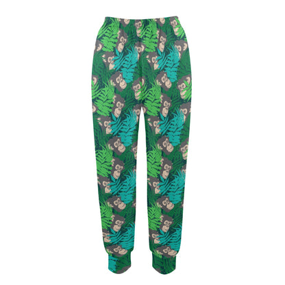 Chimpanzee Pattern Print Design 01 Women's Casual Track Pants