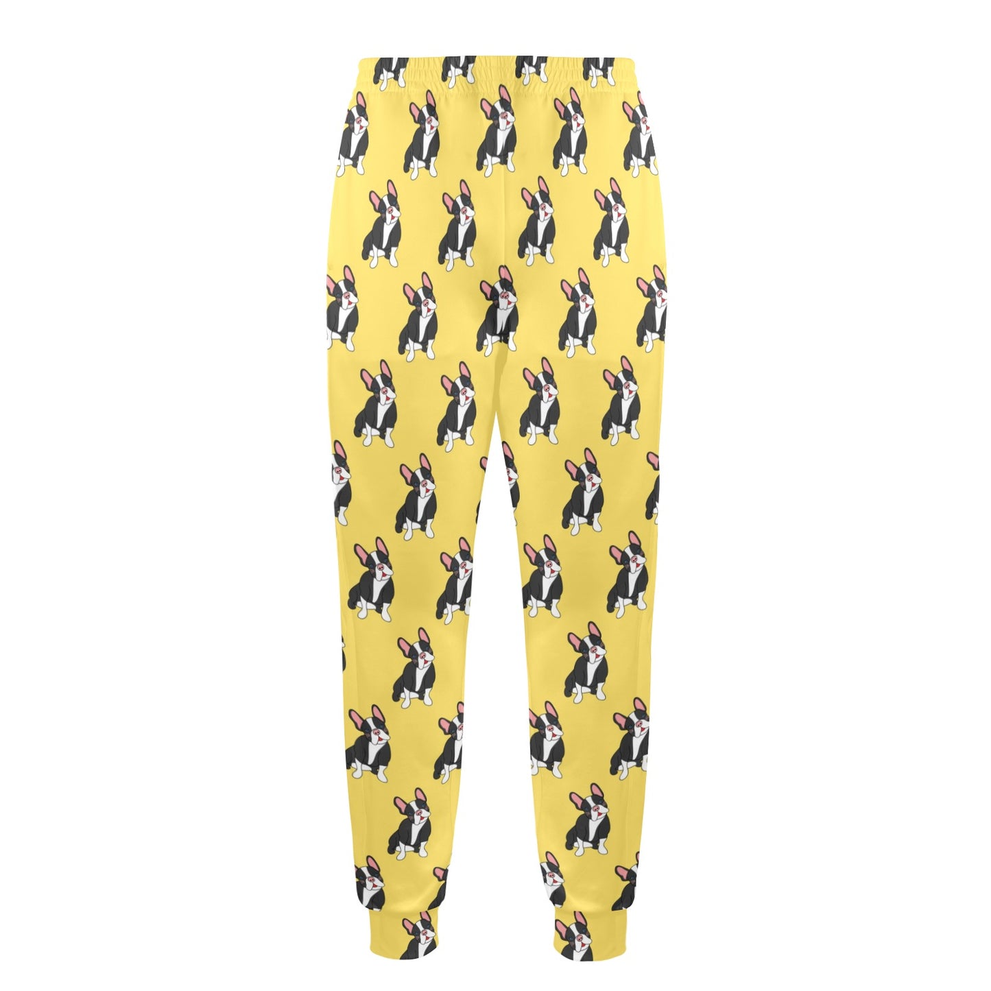 Boston Terrier Pattern Print Design 06 Men's Casual Track Pants