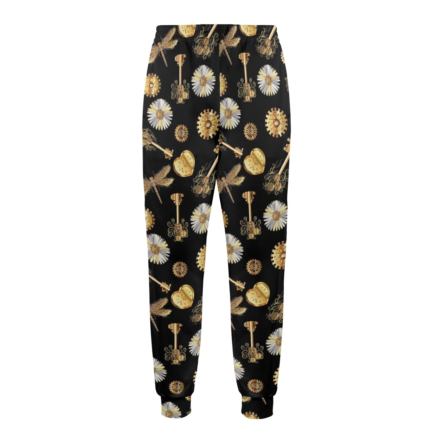Steampunk Dragonfly Design Themed Print Men's Casual Track Pants