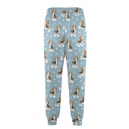 Beagle Pattern Print Design 02 Men's Casual Track Pants