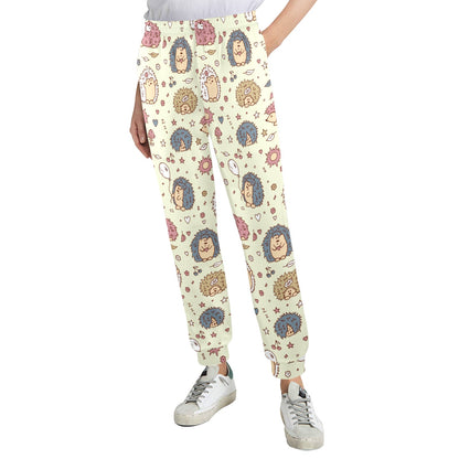 Hedgehog Cute Pattern Print Design 01 Women's Casual Track Pants