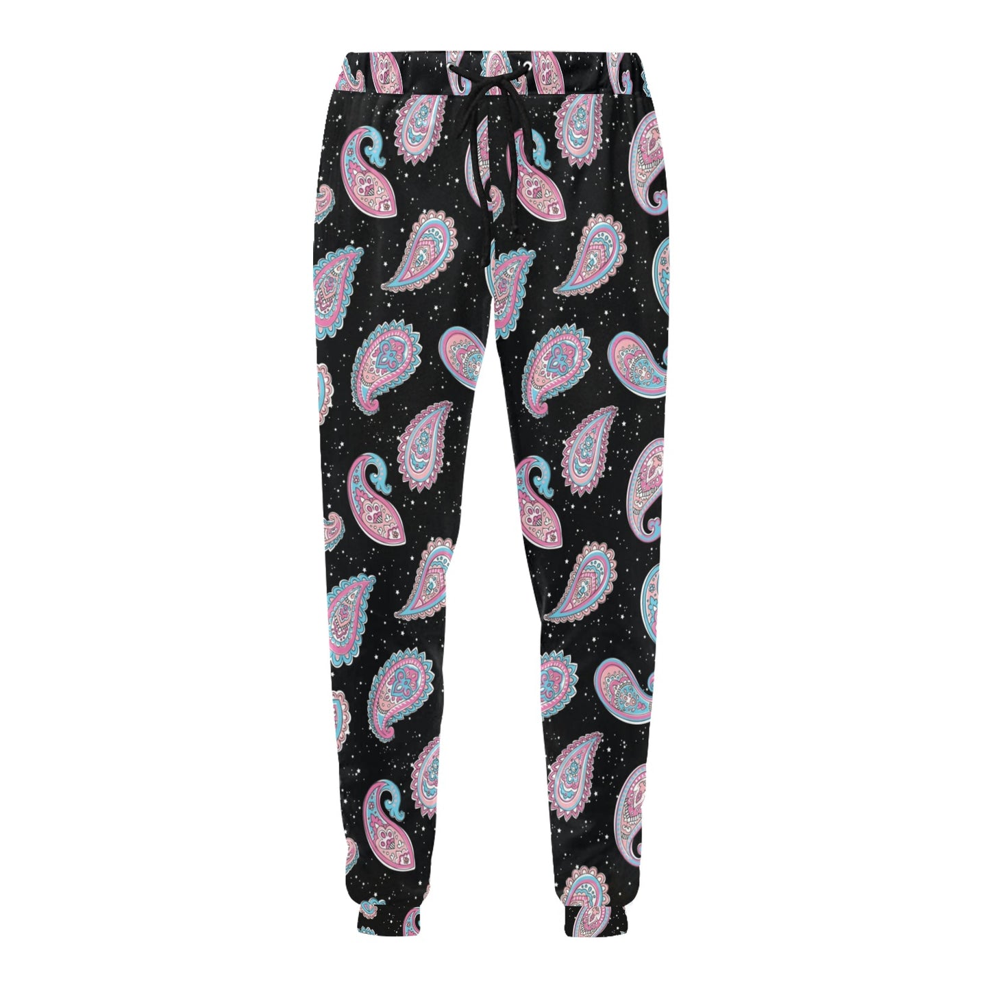 Paisley Pink Design Mandala Print Men's Sweatpants