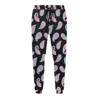 Paisley Pink Design Mandala Print Men's Sweatpants