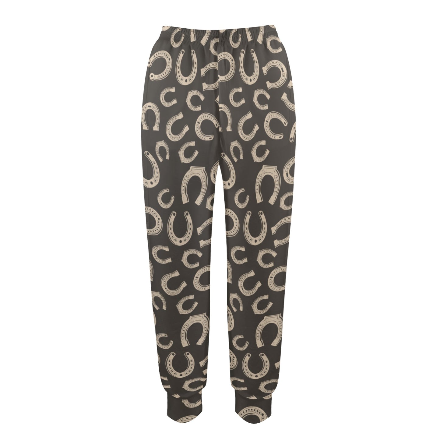 Horseshoe Print Design LKS303 Women's Casual Track Pants