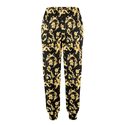 Baroque Golden Pattern Print Design 04 Women's Casual Track Pants