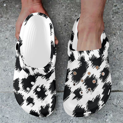 Cheetah Black Print Pattern Unisex Clogs Shoes