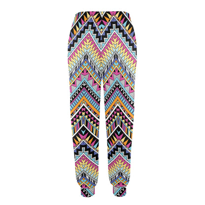 Multicolor zigzag Tribal Aztec Women's Casual Track Pants