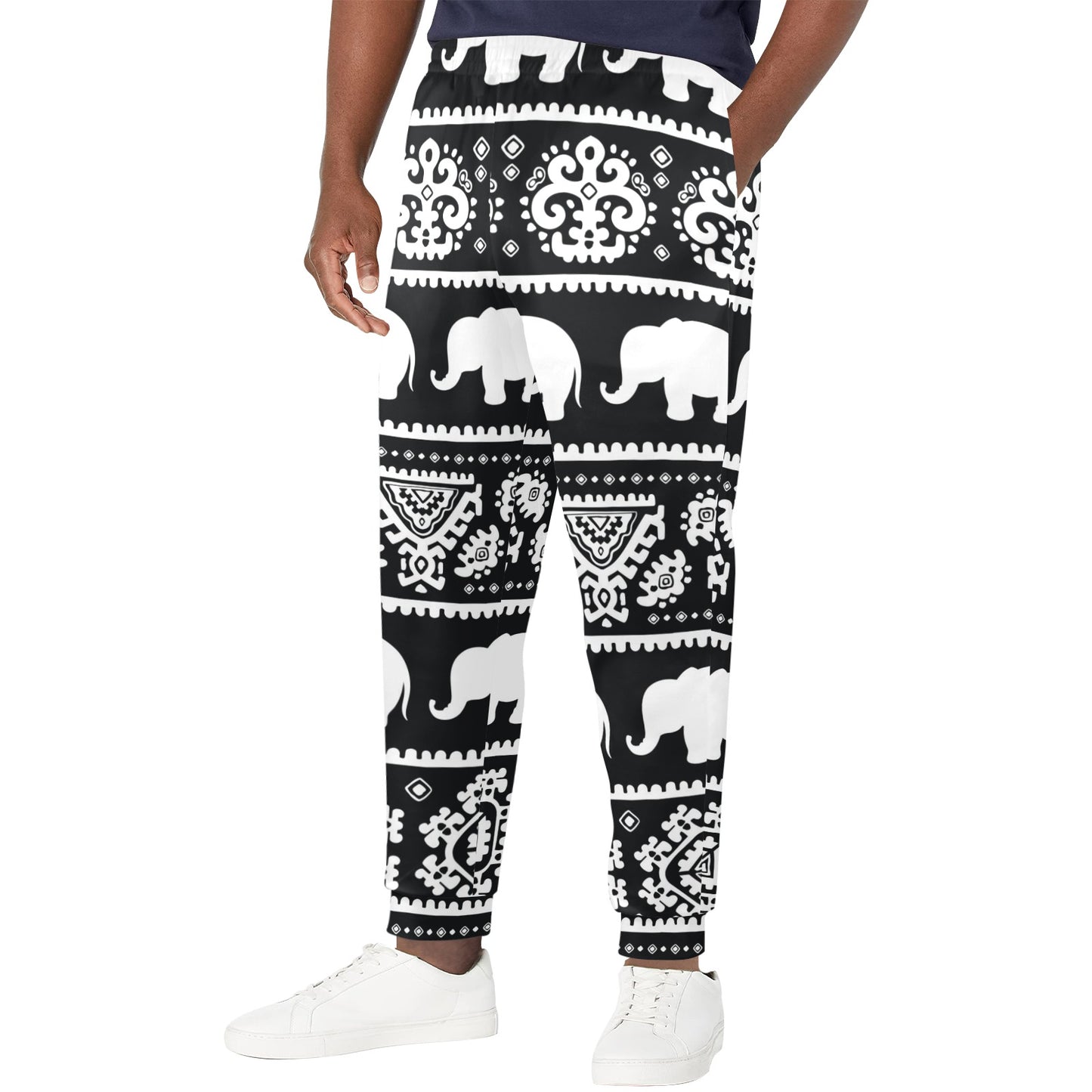 Elephant Pattern Men's Casual Track Pants