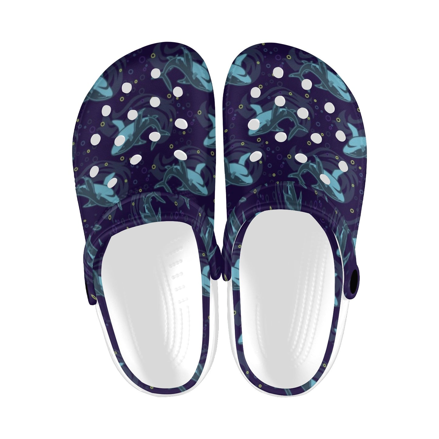 Shark Themed Print Unisex Clogs Shoes