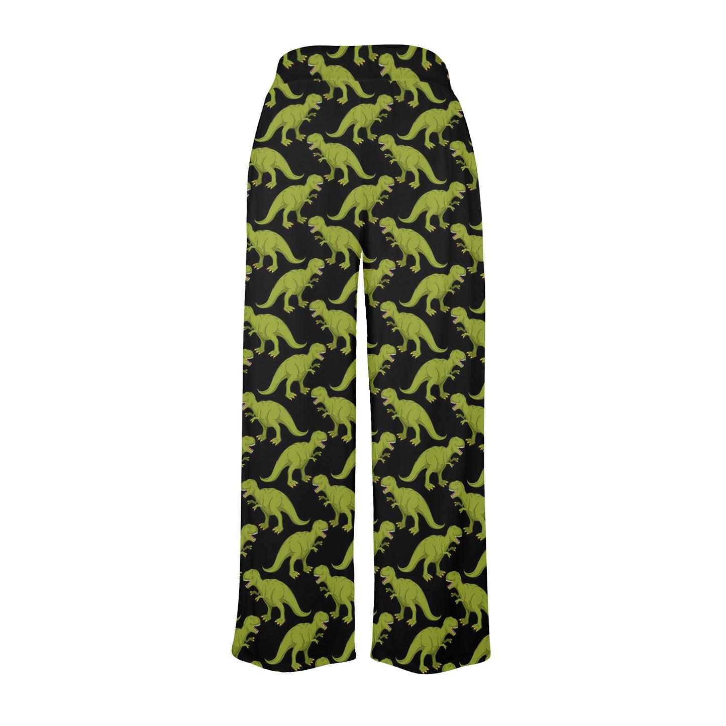 T Rex Pattern Print Design A02 Women's Wide Leg Lounge Pants