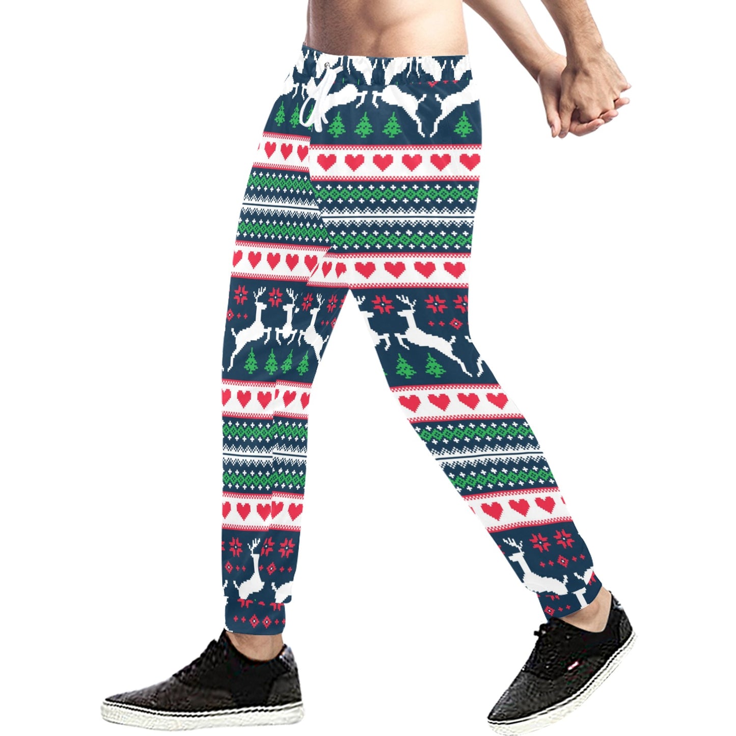 Reindeer Pattern Print Design 03 Men's Sweatpants
