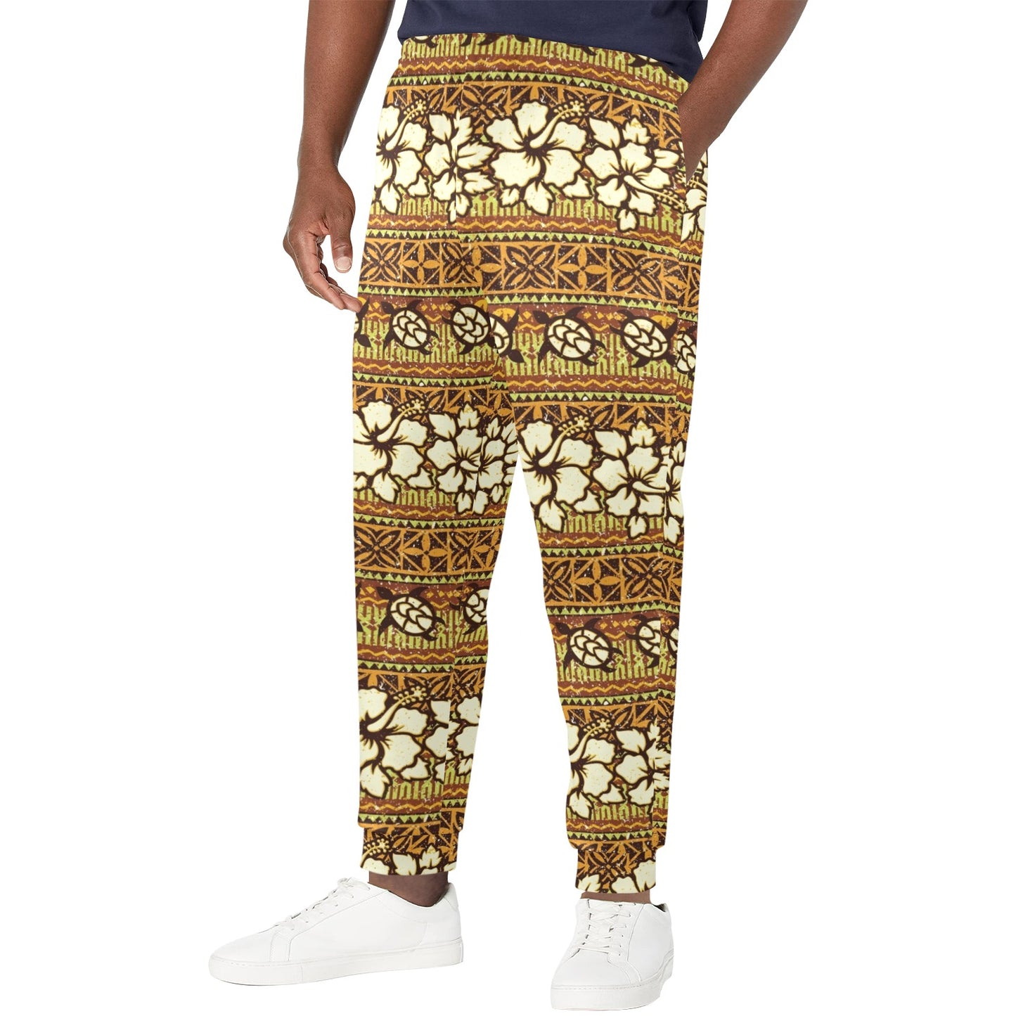 Hawaiian Themed Pattern Print Design H015 Men's Casual Track Pants