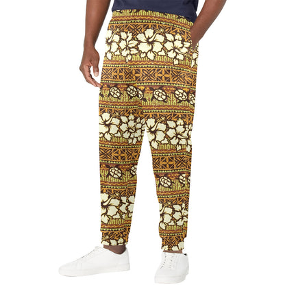 Hawaiian Themed Pattern Print Design H015 Men's Casual Track Pants