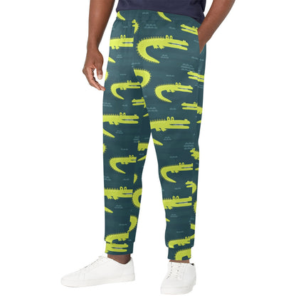 Alligator Pattern Print Design 03 Men's Casual Track Pants
