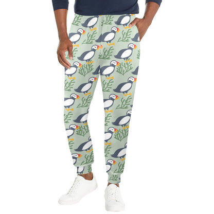 Puffin Pattern Print Design A04 Men's Casual Track Pants