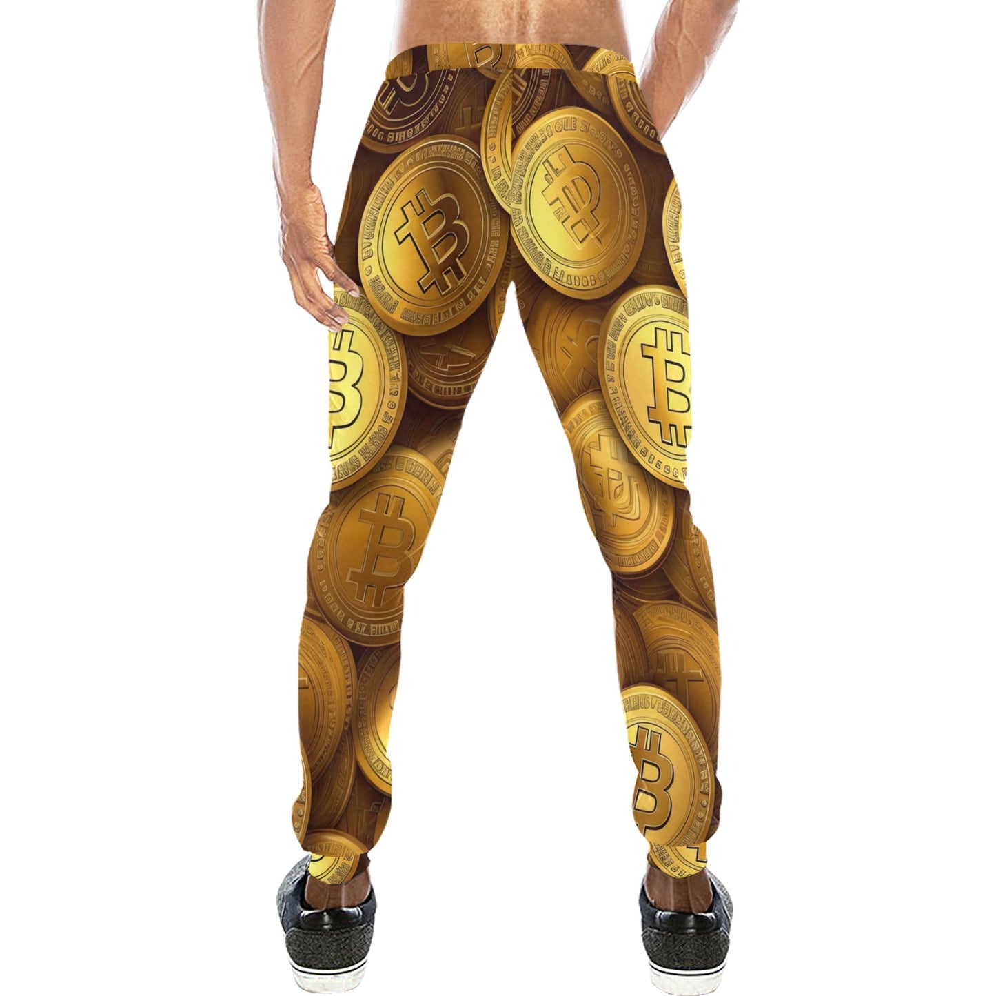 Bitcoin Blockchain Print Pattern Design BTC1 Men's Sweatpants