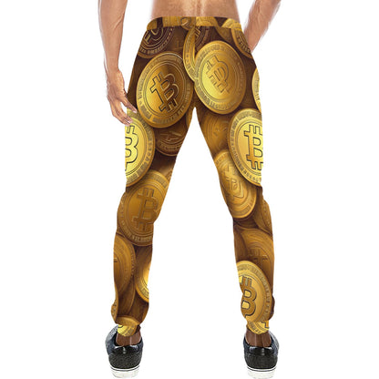 Bitcoin Blockchain Print Pattern Design BTC1 Men's Sweatpants