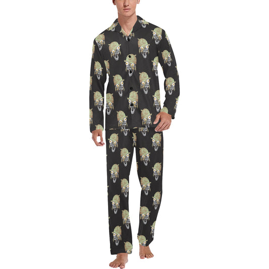 Mummy Print Design LKS304 Men's Long Pajama Set