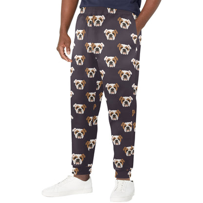 Bulldogs Pattern Print Design 03 Men's Casual Track Pants