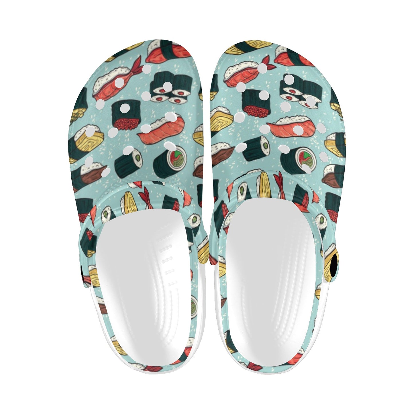 Sushi Pattern Design Unisex Clogs Shoes