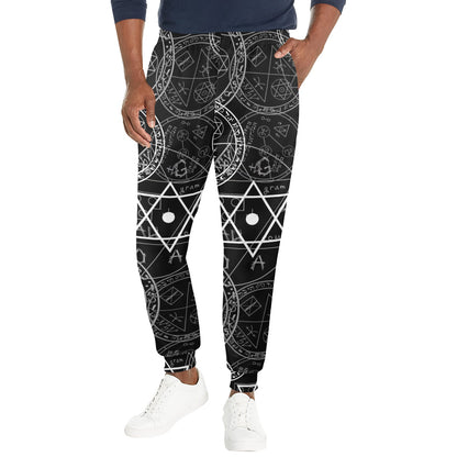 Pentagram Pattern Print Design A01 Men's Casual Track Pants
