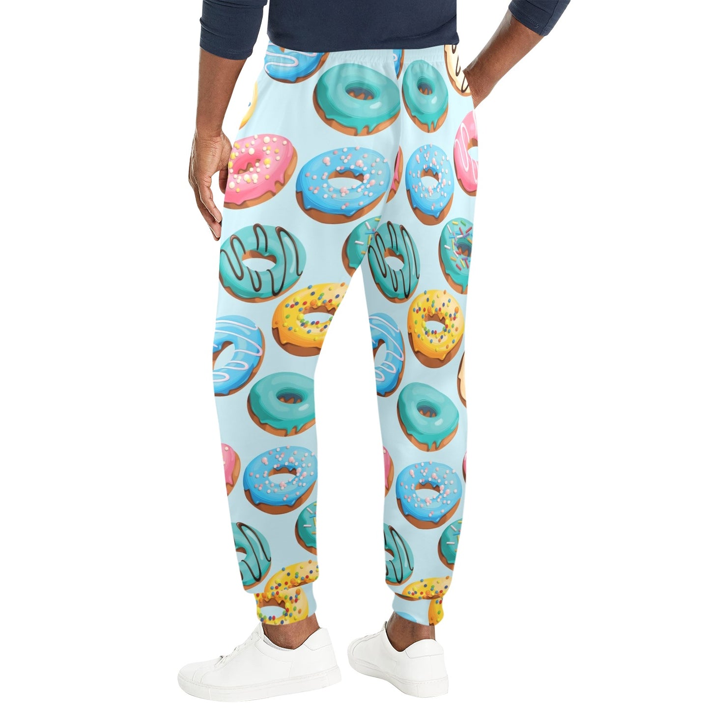 donut Design Print Pattern JJ0133 Men's Casual Track Pants