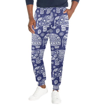 White Elephant Mandala Men's Casual Track Pants