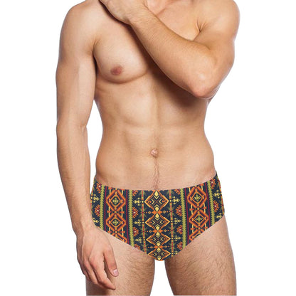 Kente Classic Design African Print Men's Swimming Briefs