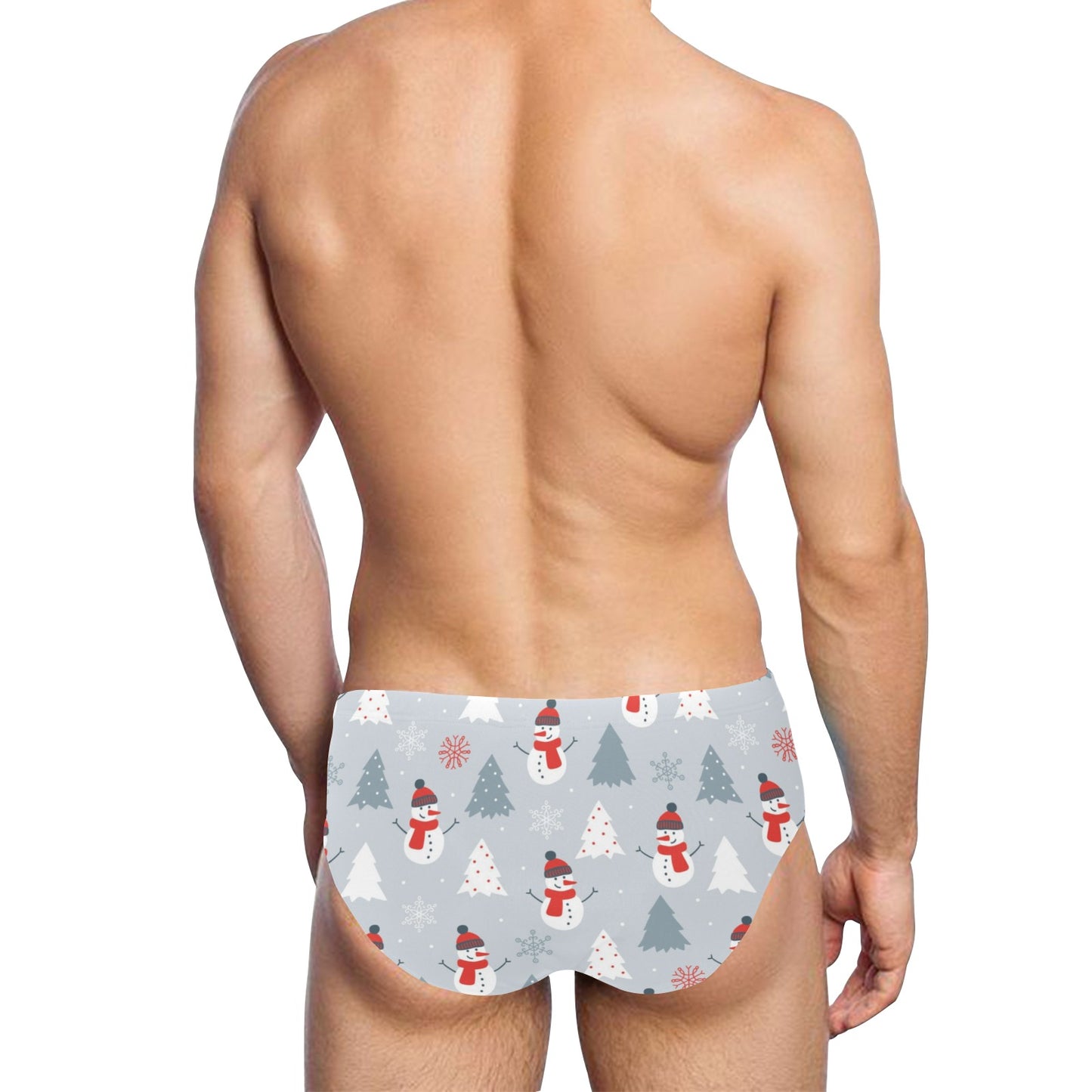 Snowman Print Design LKS302 Men's Swimming Briefs
