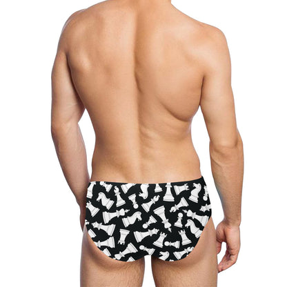 Chess Pattern Print Design 01 Men's Swimming Briefs