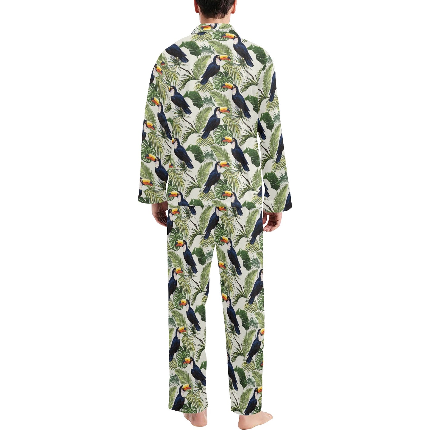 Toucan Print Design LKS308 Men's Long Pajama Set